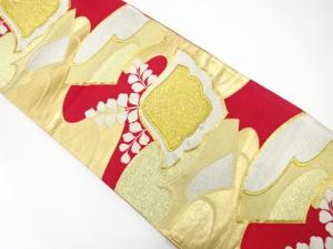 アンティーク　流水に桐模様刺繍袋帯（材料）